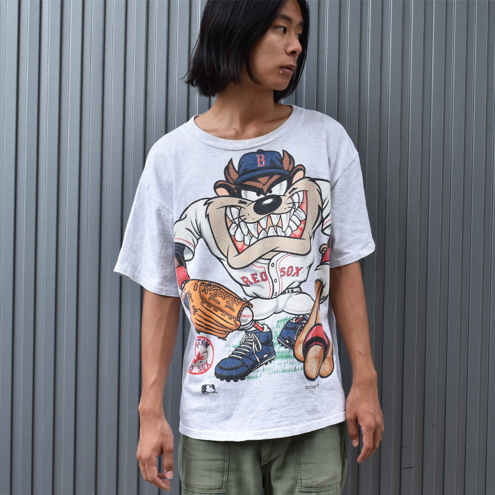 90's　Looney Tunes/ルーニー・テューンズ “MLB RED SOX” Tee　USA製　220708