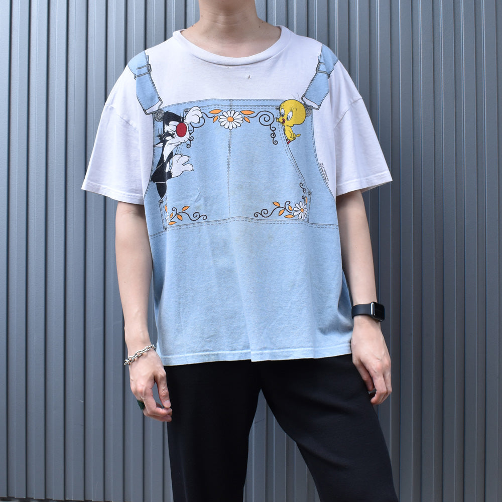 90’s　ルーニー・テューンズ/Looney Tunes トロンプ・ルイユ AOP Tee　220524
