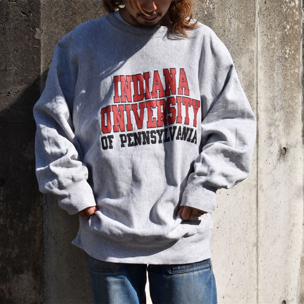 90's　 H.WOLF＆SONS “INDIANA UNIVERSITY” リバースタイプ スウェット　USA製　230418