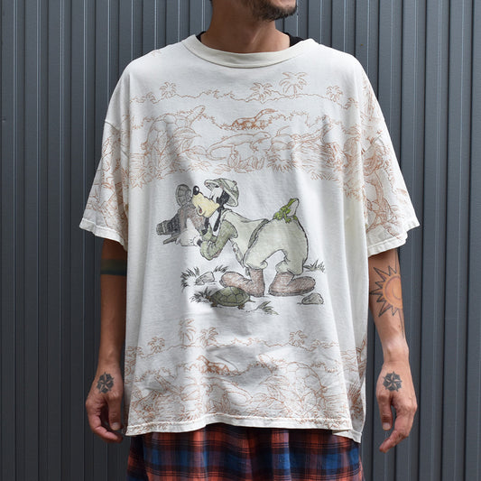 90’s Disney ”Goofy” AOP！ キャラ Tシャツ USA製 220704