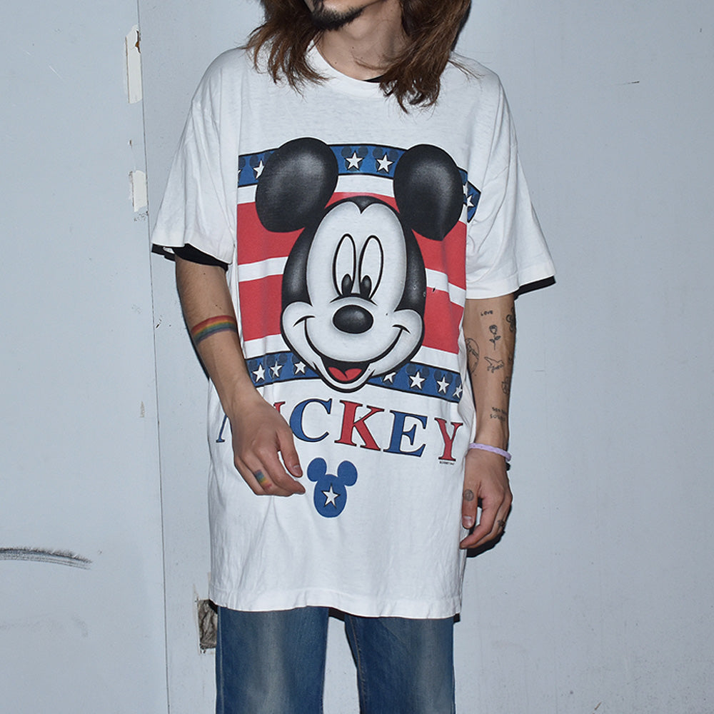 90s Disney/ディズニー “Mickey” プリント Tシャツ　USA製