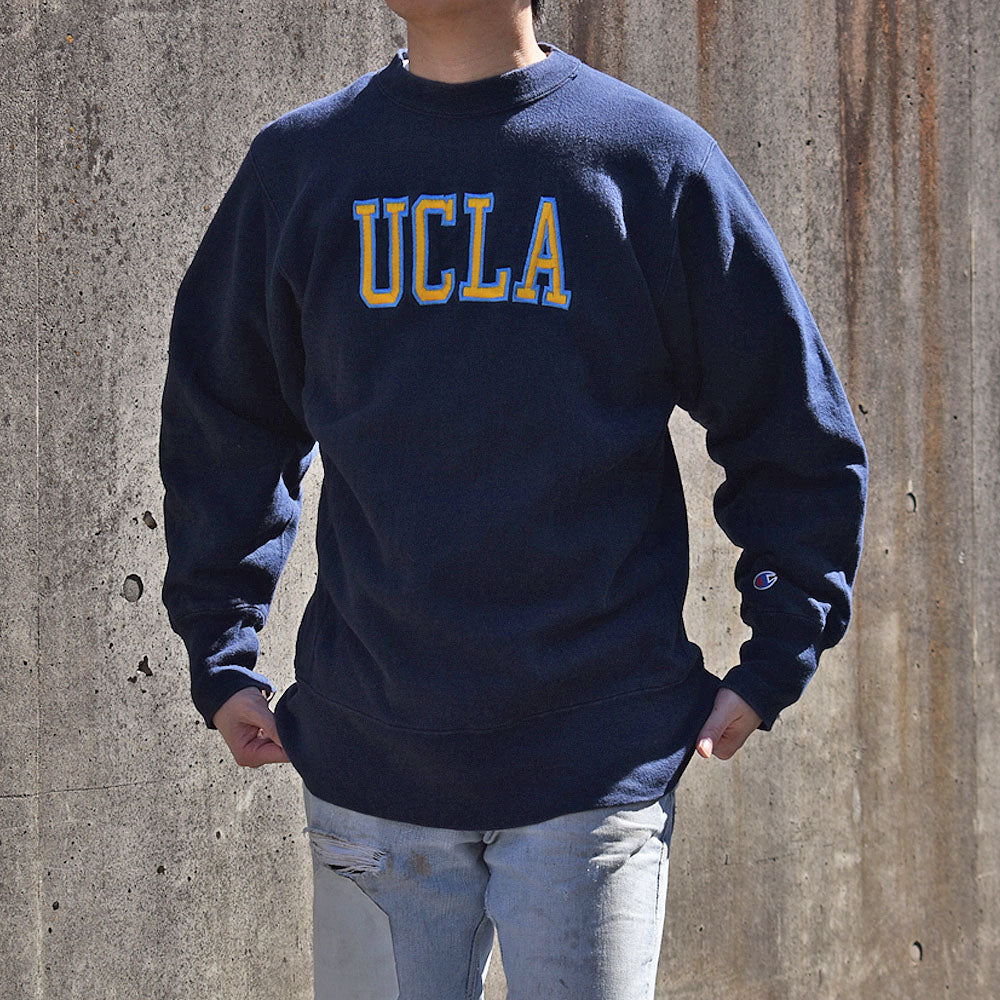 80's　Champion/チャンピオン “UCLA” カレッジ刺繍 RWスウェット　USA製　230223