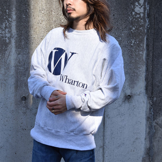 90's　Champion/チャンピオン “Wharton” カレッジプリント RWスウェット　230227