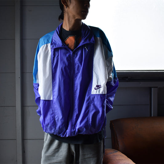 80’s NIKE シルバータグ!刺繍ロゴ ナイロンジャケット 220920