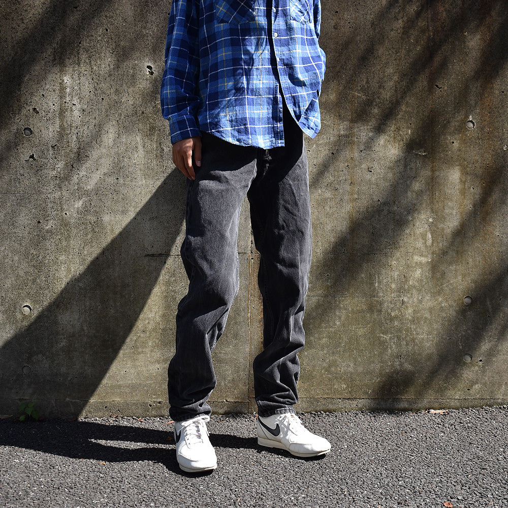Levi's 550 リラックスフィットブラックデニムパンツW32L30 90's Levi's 550 リラックスフィット ブラックデニムパンツ USA製