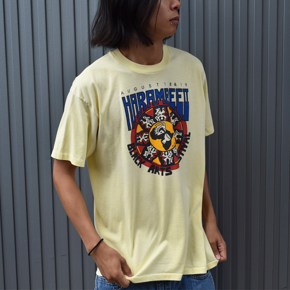 90’s　”HARAMBEEⅡ・BLACK ART FES” Tee　USA製　220711