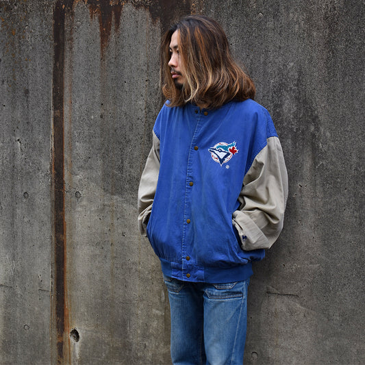 90's　STARTER/スターター " MLB Toronto Blue Jays" コットン スタジャン　221130