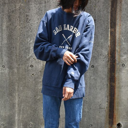 Y2K Champion/チャンピオン 3段プリント "SAG HARBOR" RWスウェット 220827