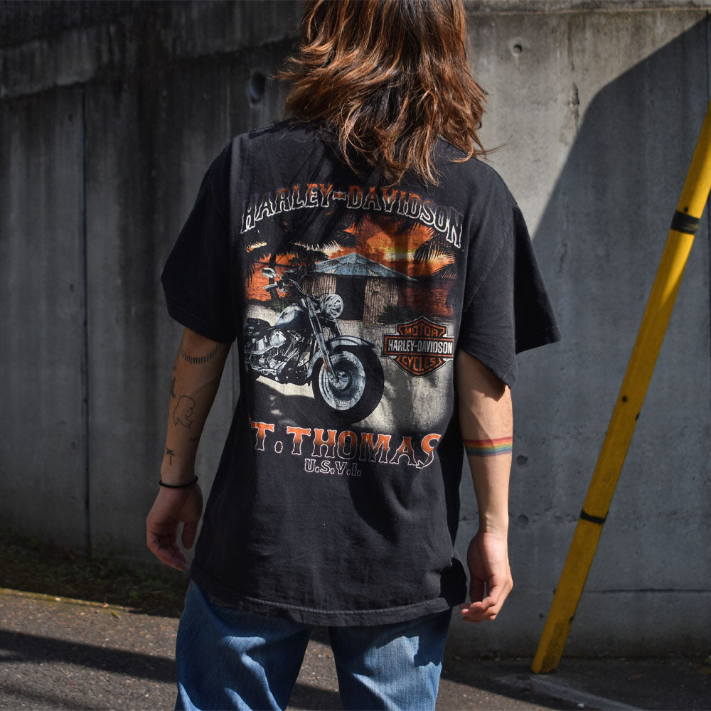 Y2K　Harley-Davidson/ハーレー・ダビッドソン 両面プリント Tシャツ　230418