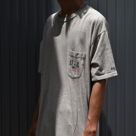 90’s　Polo Ralph Lauren/ポロ ラルフ ローレン ”USA” Pocket Tee　USA製　220729