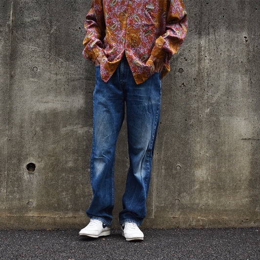 Y2K Levi's 505 ヒゲ入り! ストレート デニムパンツ 221126H