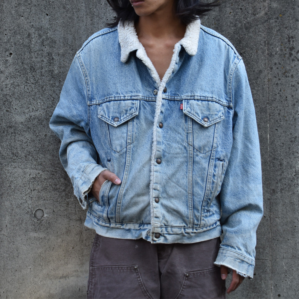 80's　Levi's/リーバイス 70608-0216 デニムボアジャケット　USA製　221104