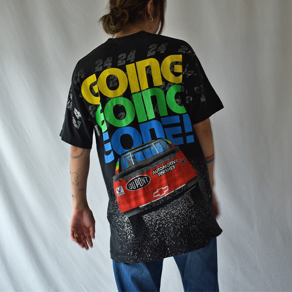 90's　“Jeff Gordon” レーシング AOP Tee　USA製　220824